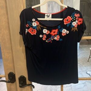 Anthropologie size small embroidered shirt